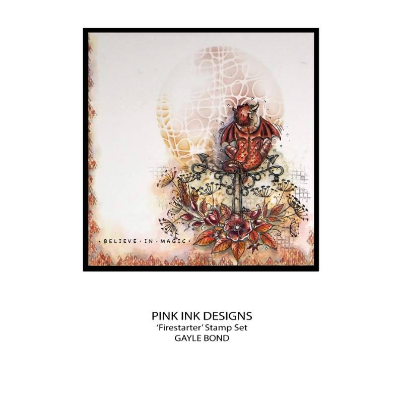 Pink Ink Designs Firestarter 6 in x 8 in Clear Stamp Set