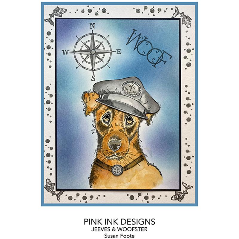 Pink Ink Designs Jeeves & Woofster A5 Clear Stamp Set