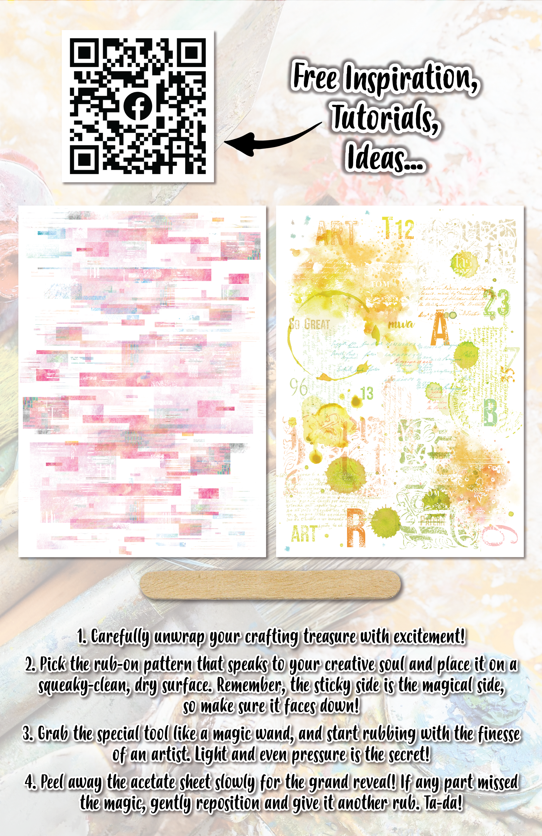 AALL and Create Rub-Ons - Yellowy Pinksters