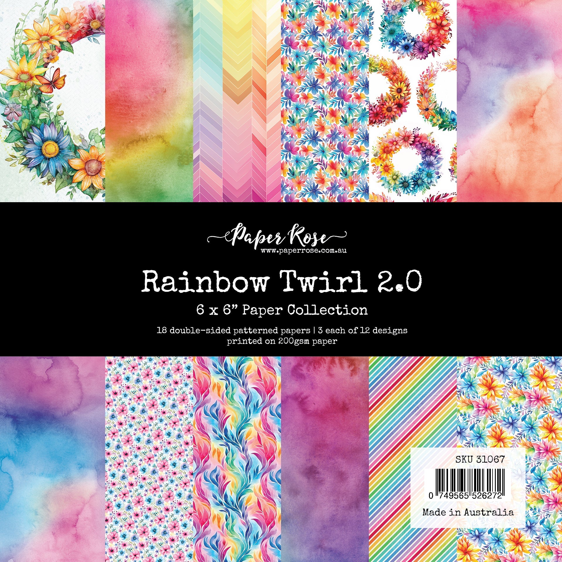 Rainbow Twirl 2.0 6x6 Paper Collection 31067