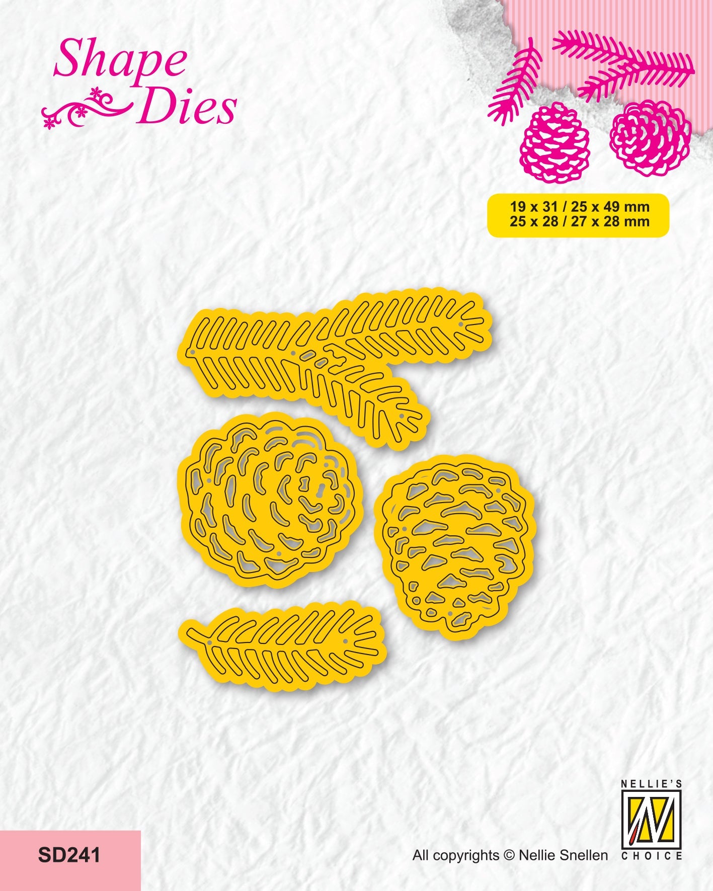 Nellie's Choice Shape Die - Christmas - Pine Cones