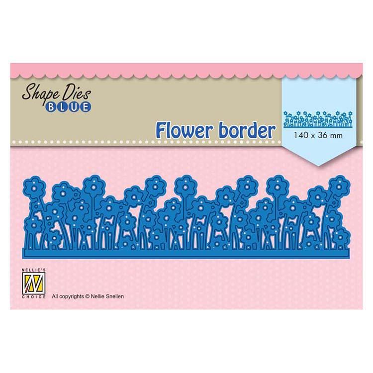 Nellie's Choice Shape Dies Blue Flower Border