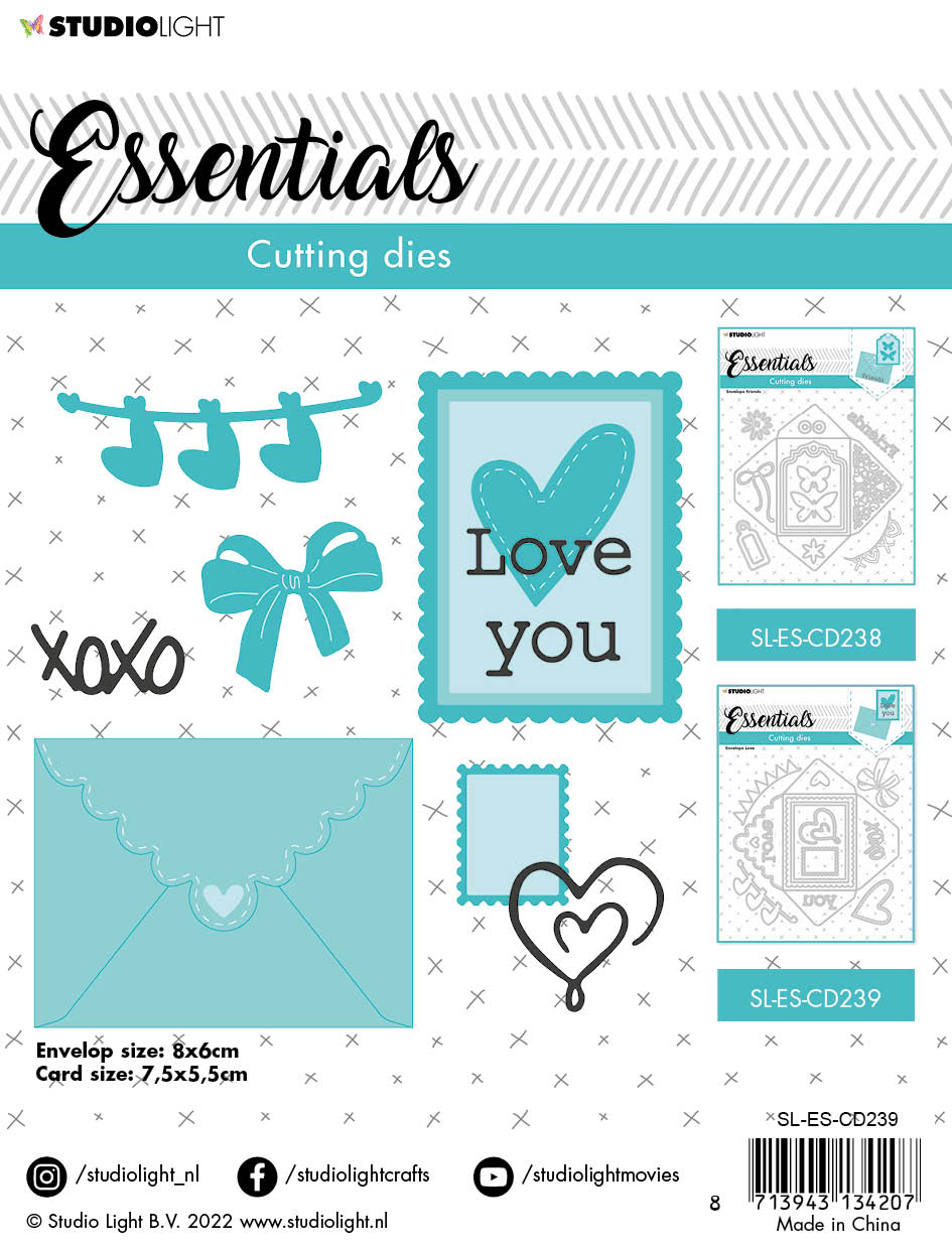 SL Cutting Die Envelope Love Essentials 140x140x1mm 14 PC nr.239