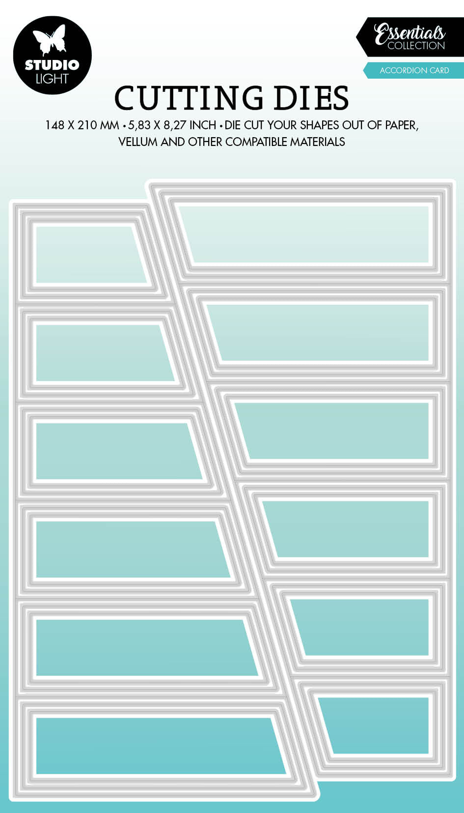 SL Cutting Dies Accordion Card Essentials 148x210x1mm 26 PC nr.537
