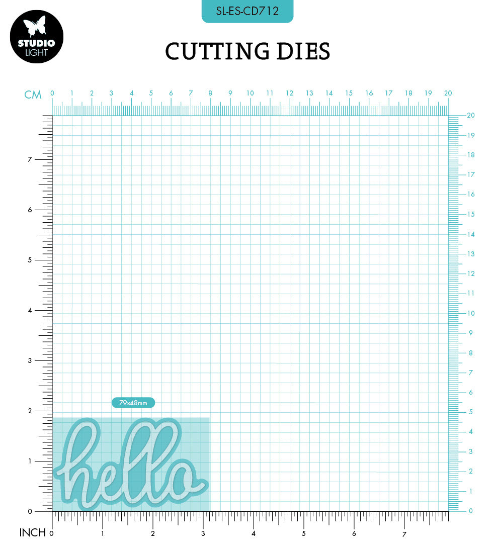 SL Cutting Die Hello Essentials 105x100x1mm 2 PC nr.712