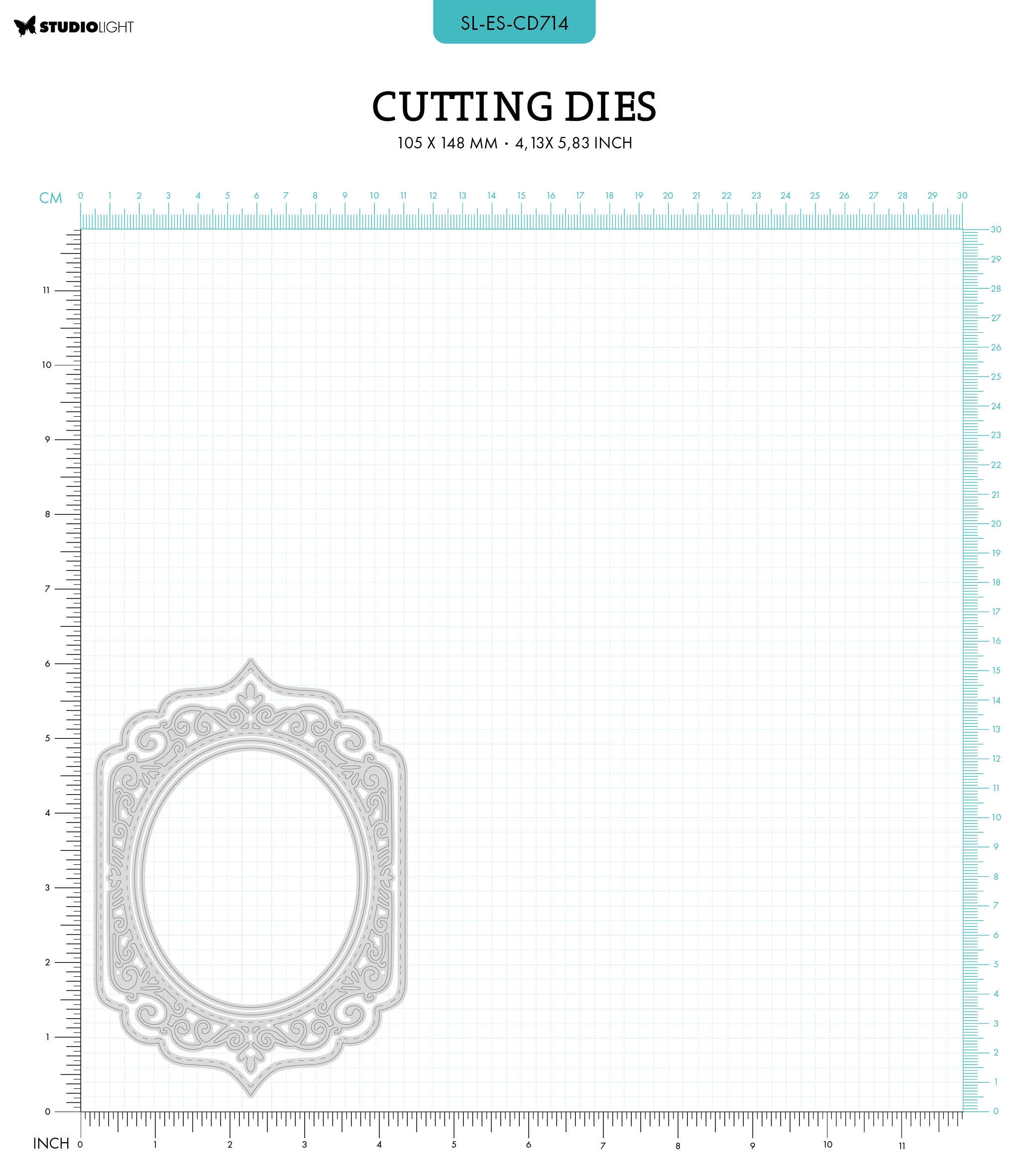 SL Cutting Dies Swirl Frame Shape Essentials 105x148x1mm 4 PC nr.714