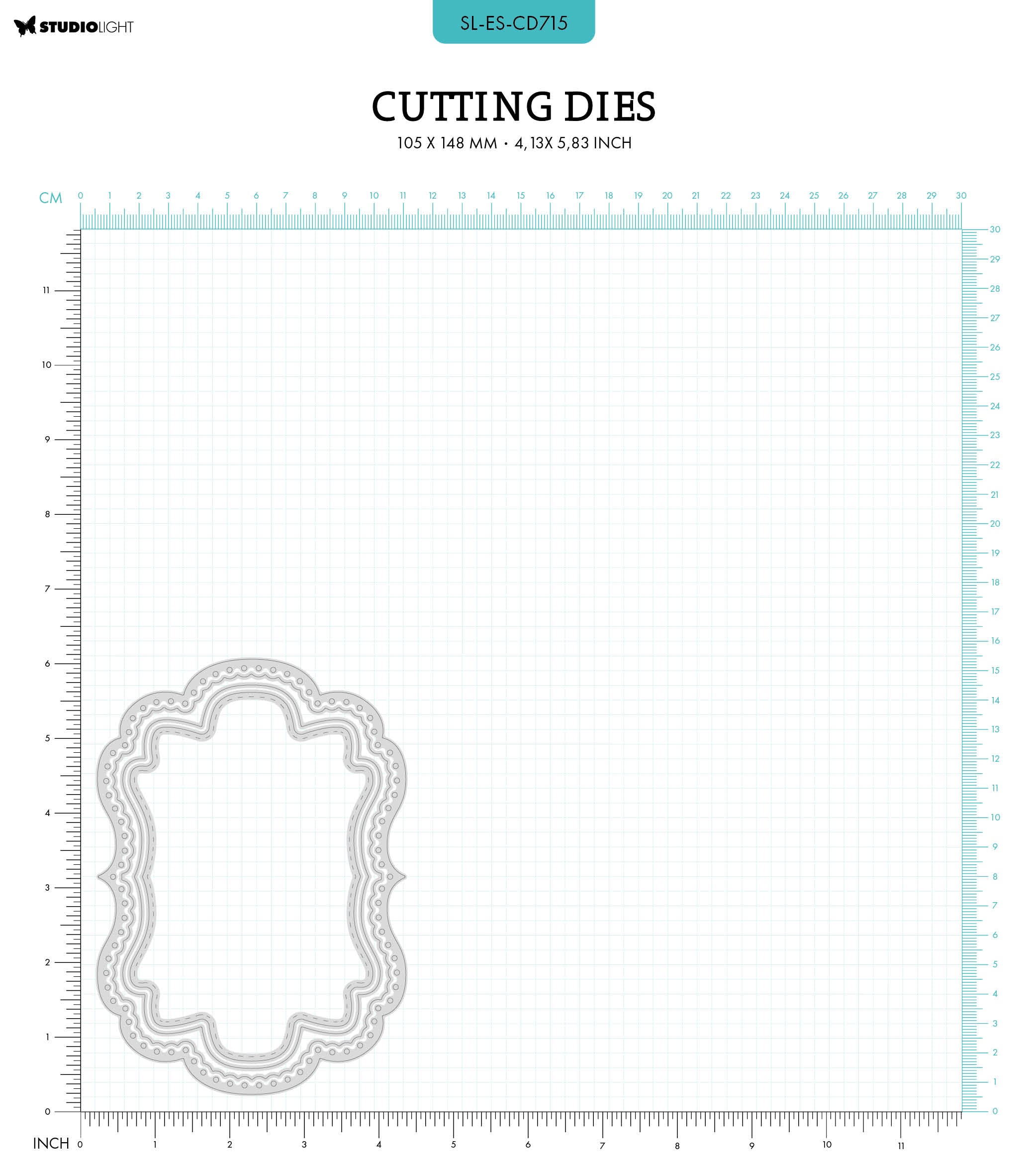SL Cutting Dies Dots Frame Shape Essentials 105x148x1mm 4 PC nr.715