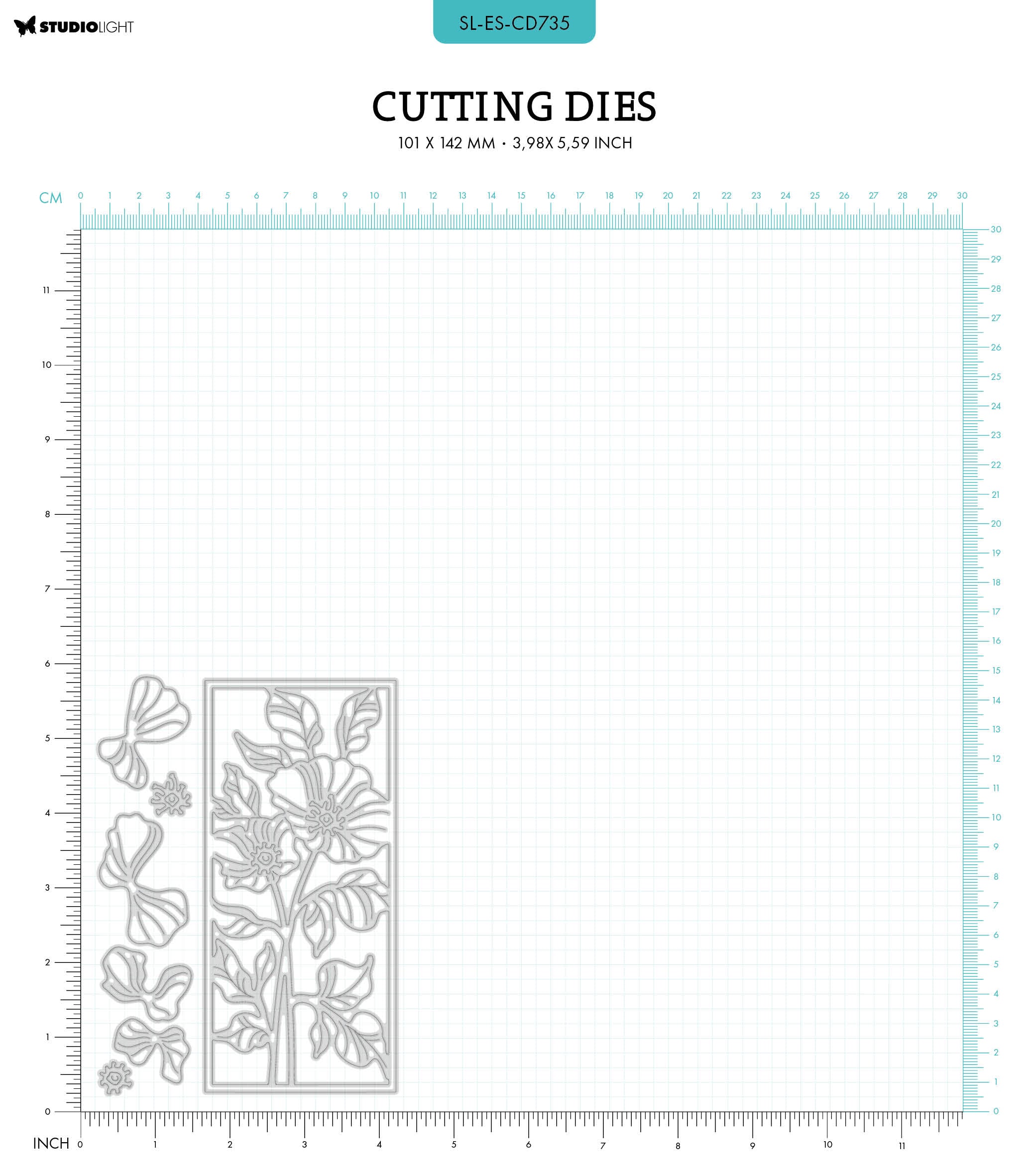 SL Cutting Dies Poppy Frame Essentials 101x142x1mm 8 PC nr.735