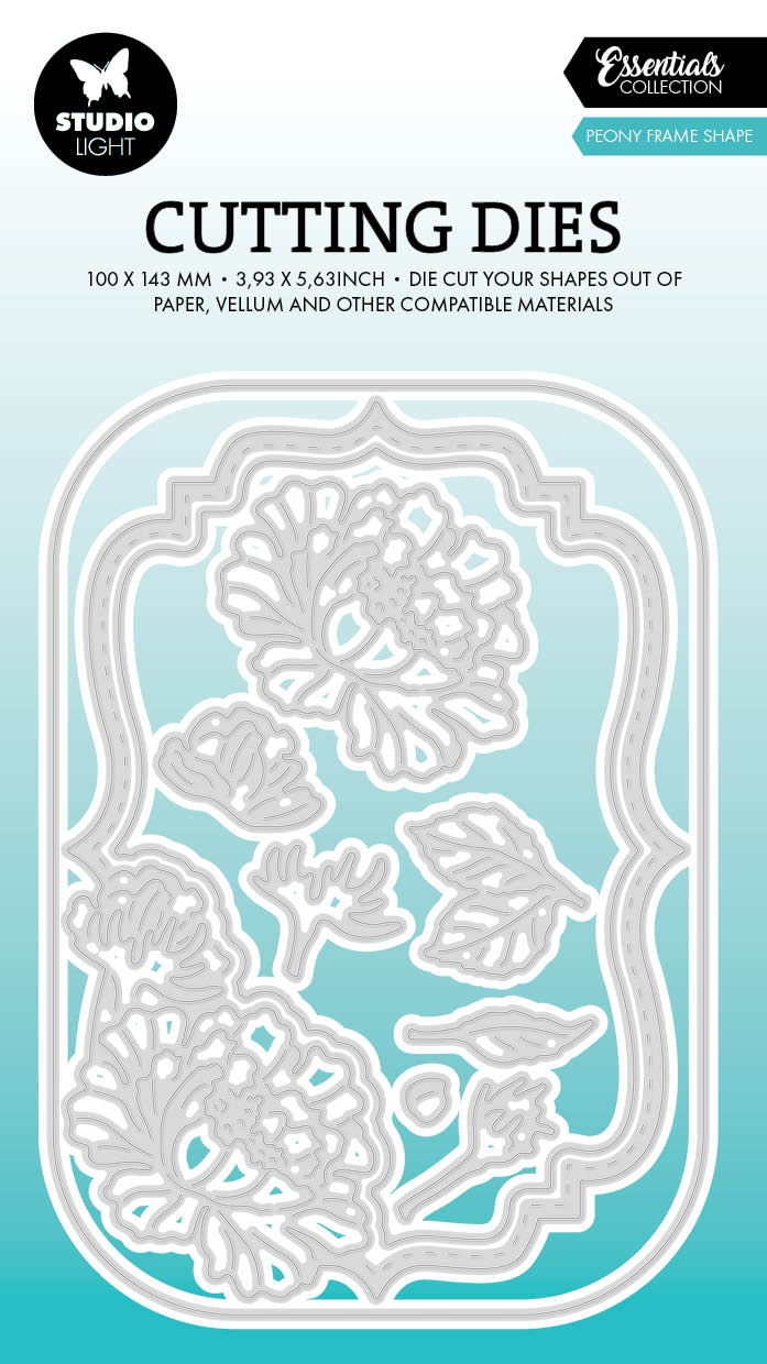 SL Cutting Die Peony Frame Shape Essentials 100x143x1mm 10 PC nr.767