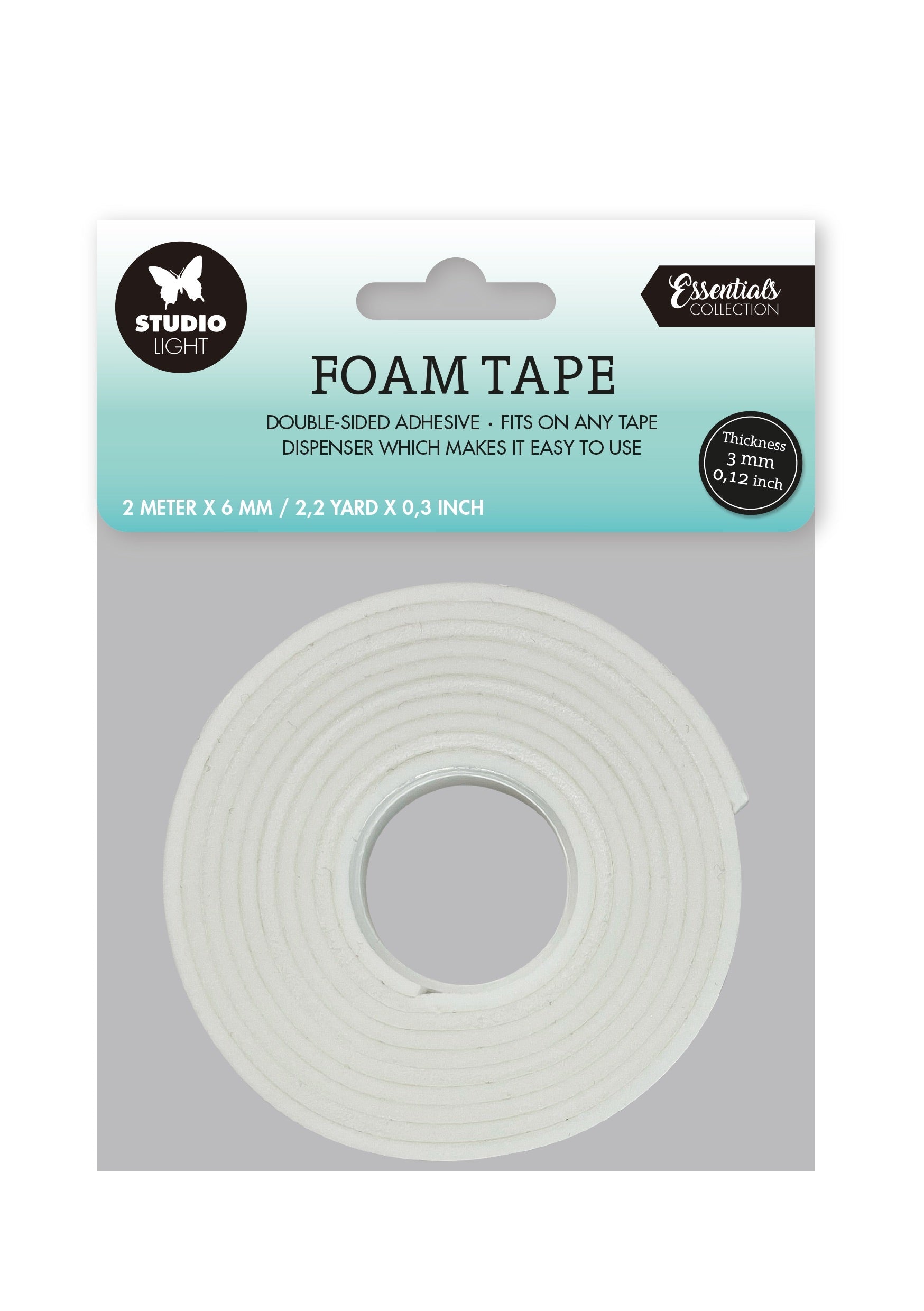 SL Doublesided Foam Tape 3mm Thick - 0.6mm Wide Essential Tools 92x92x0.6mm 2 MT nr.04