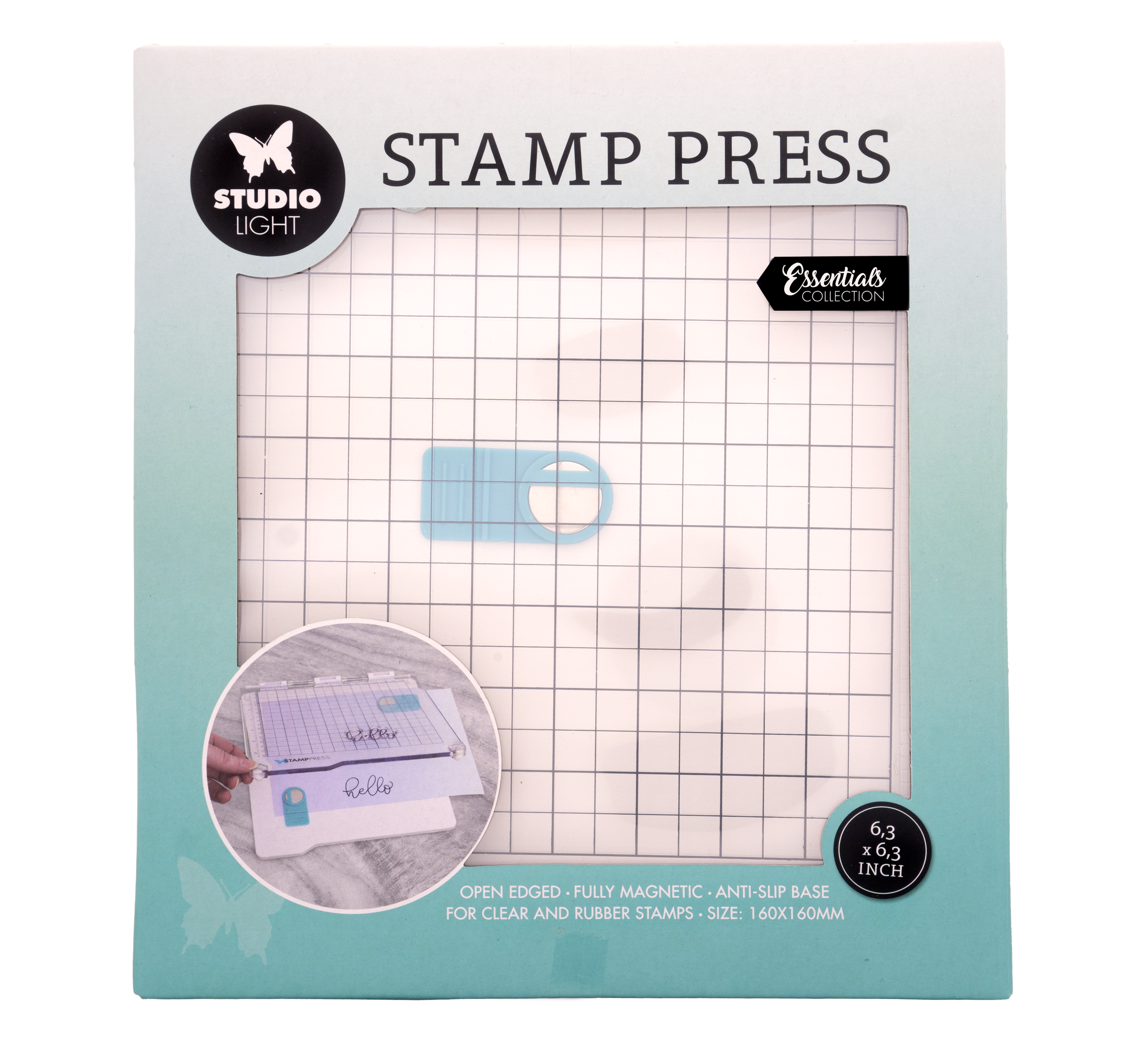 SL Stamp Press Incl. 2 Magnets Essential Tools 160x160x20mm 3 PCS nr.01