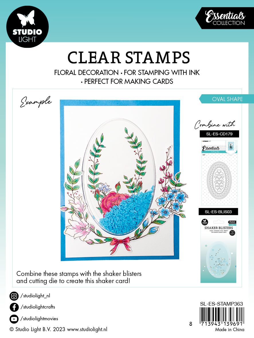 SL Clear Stamp Oval Essentials 119x129x3mm 6 PC nr.363