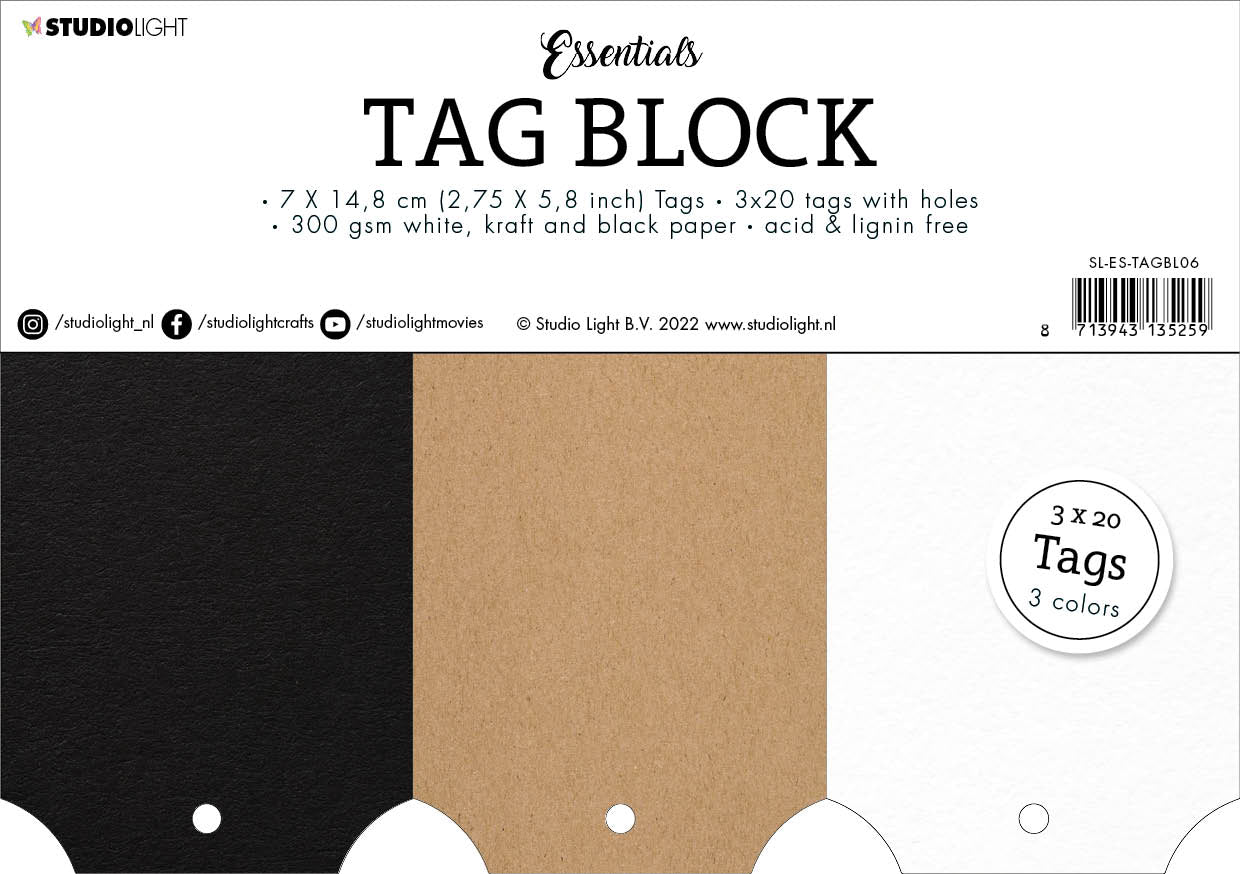 SL Tag Block Ticket Tag Essentials 148x210x8mm 60 Tags nr.06