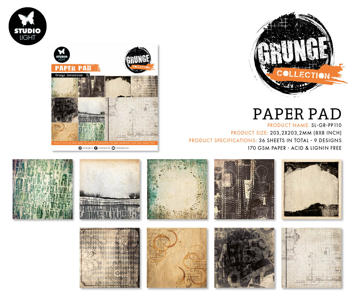 SL Paper Pads Grunge Papers Grunge Collection 203,2x203,2x9mm 36 SH nr.110