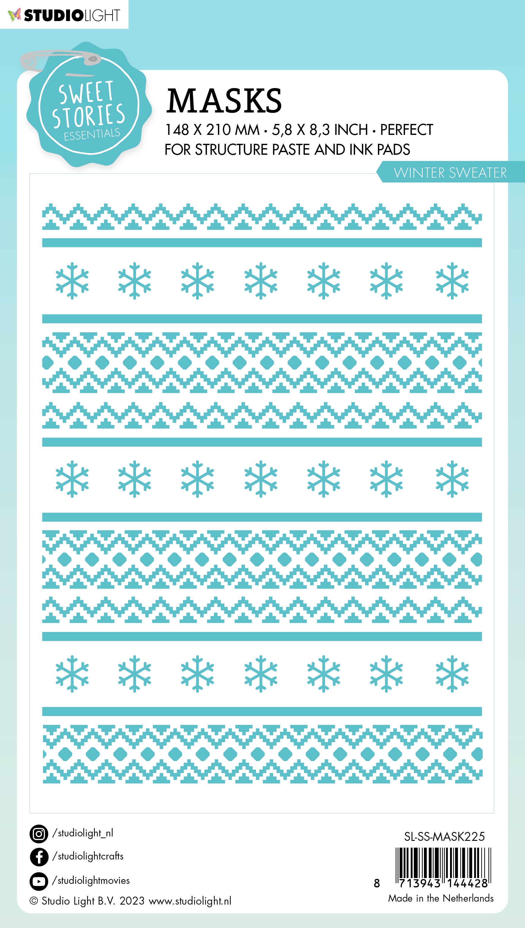 SL Mask Winter Sweater Sweet Stories 150x210x1mm 1 PC nr.225