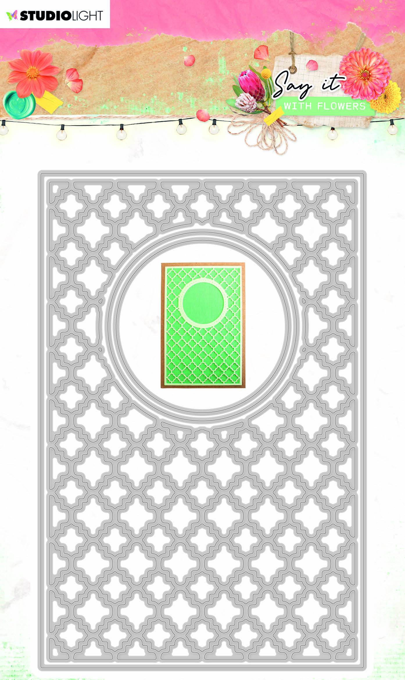 Cutting & Embossing Die Say it with Flowers 96x146mm nr.400