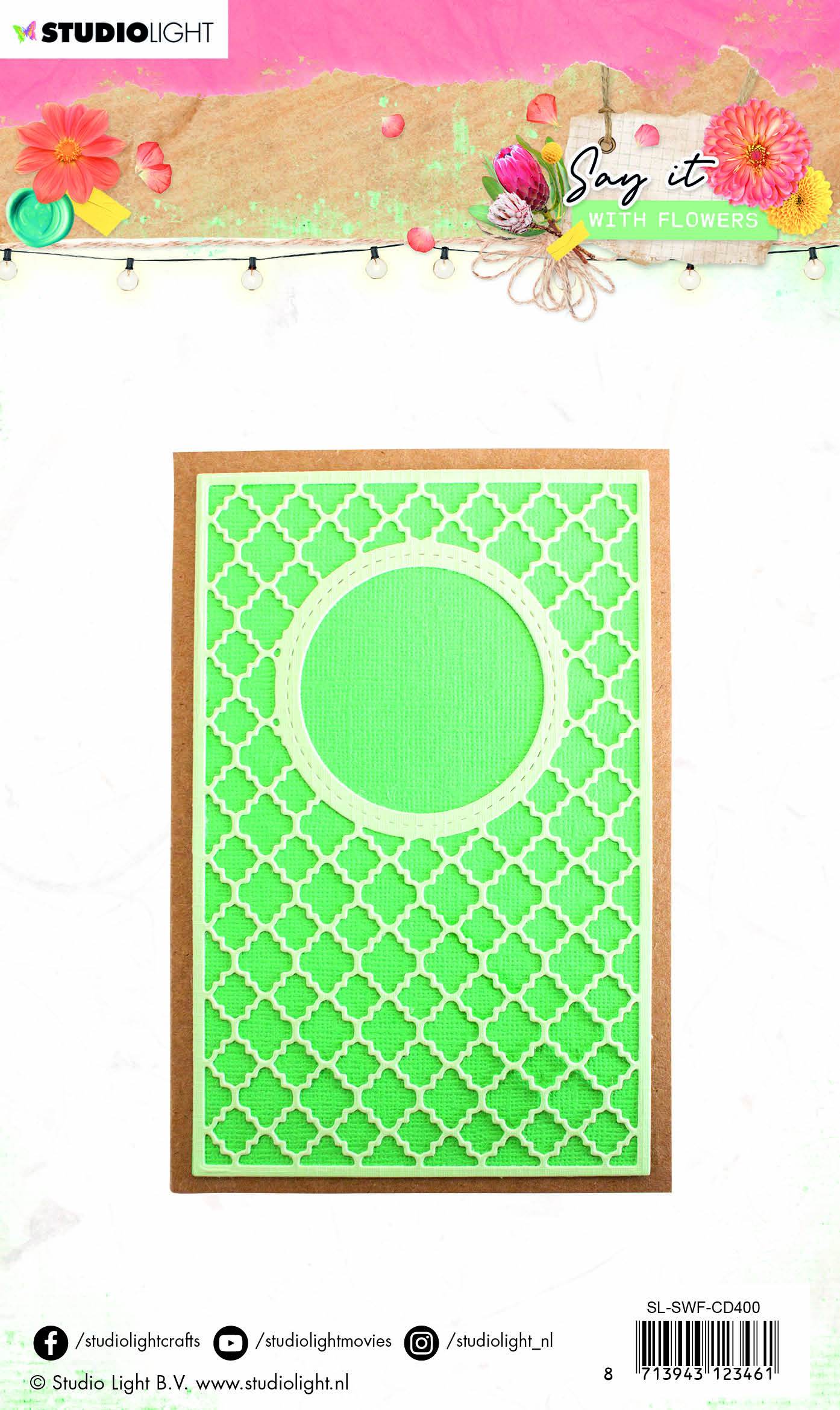 Cutting & Embossing Die Say it with Flowers 96x146mm nr.400