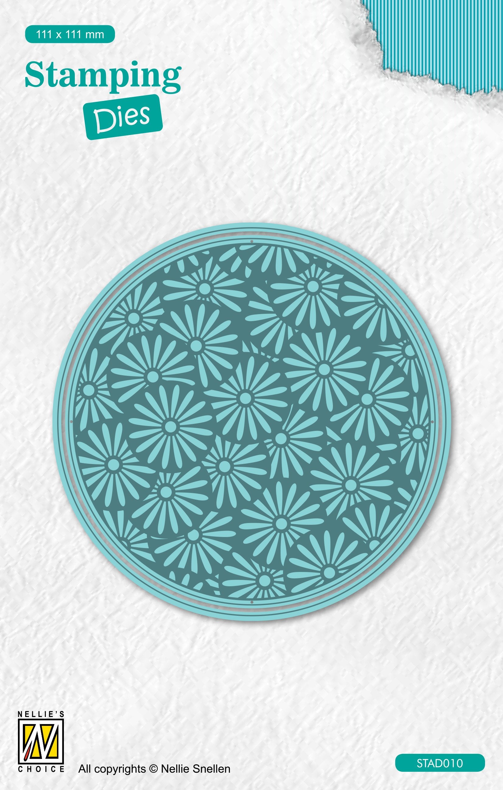 Nellie's Choice Stamping Die Round - Margerites