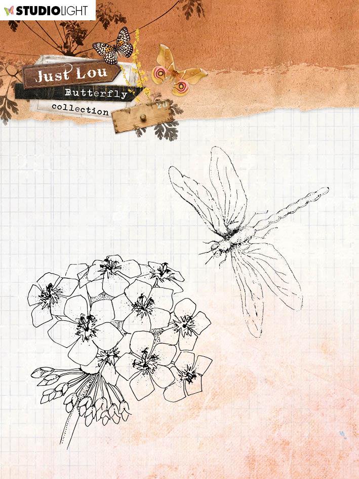 Just Lou Clear Stamp Butterfly Collection 110x110mm nr.15