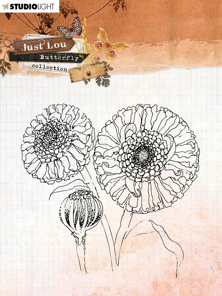 Just Lou Clear Stamp Butterfly Collection 110x110mm nr.16