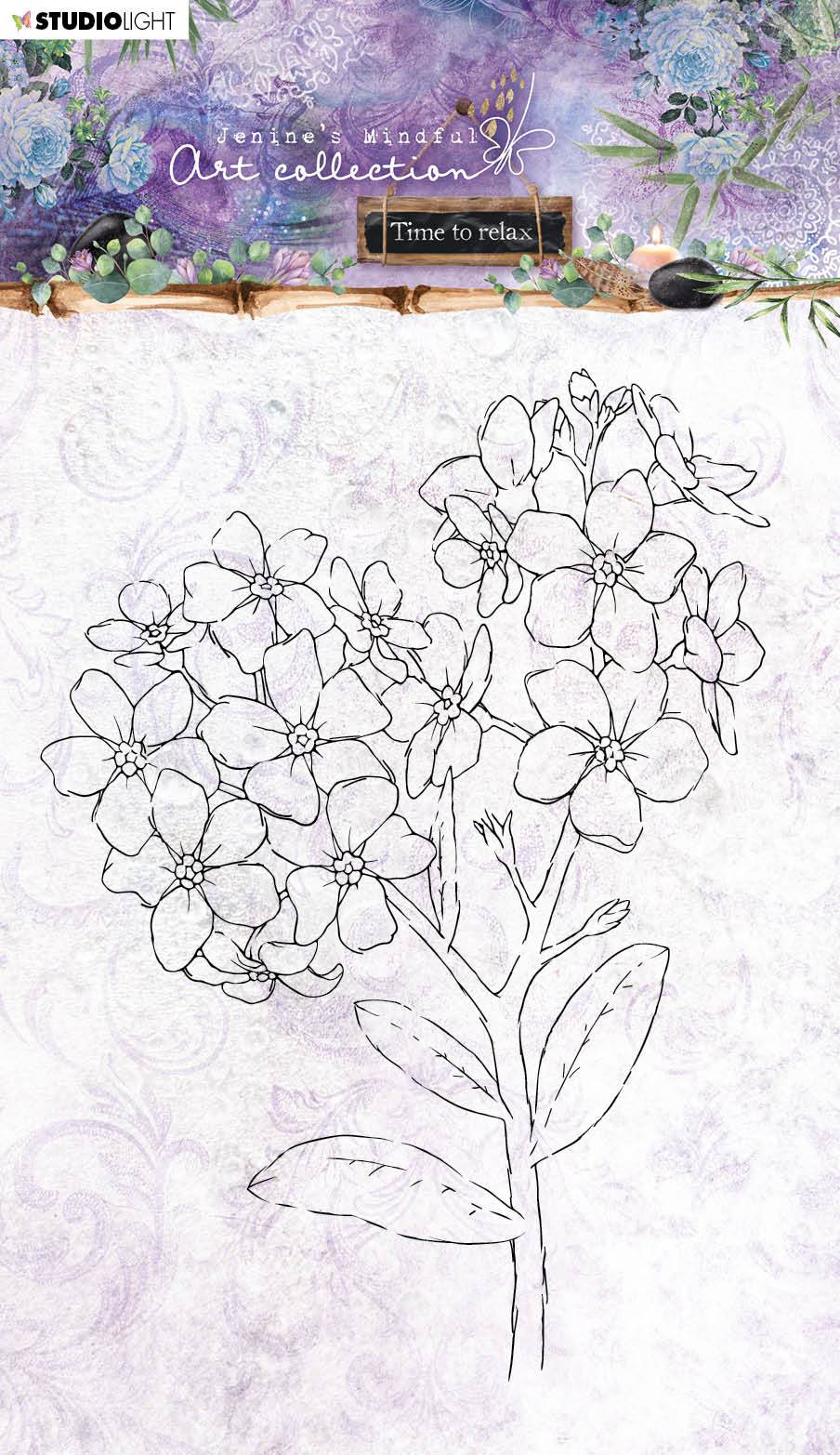 Jenine's Mindful Art Clear Stamp Forget-me-not Time to Relax 2.0 148x210mm nr.22