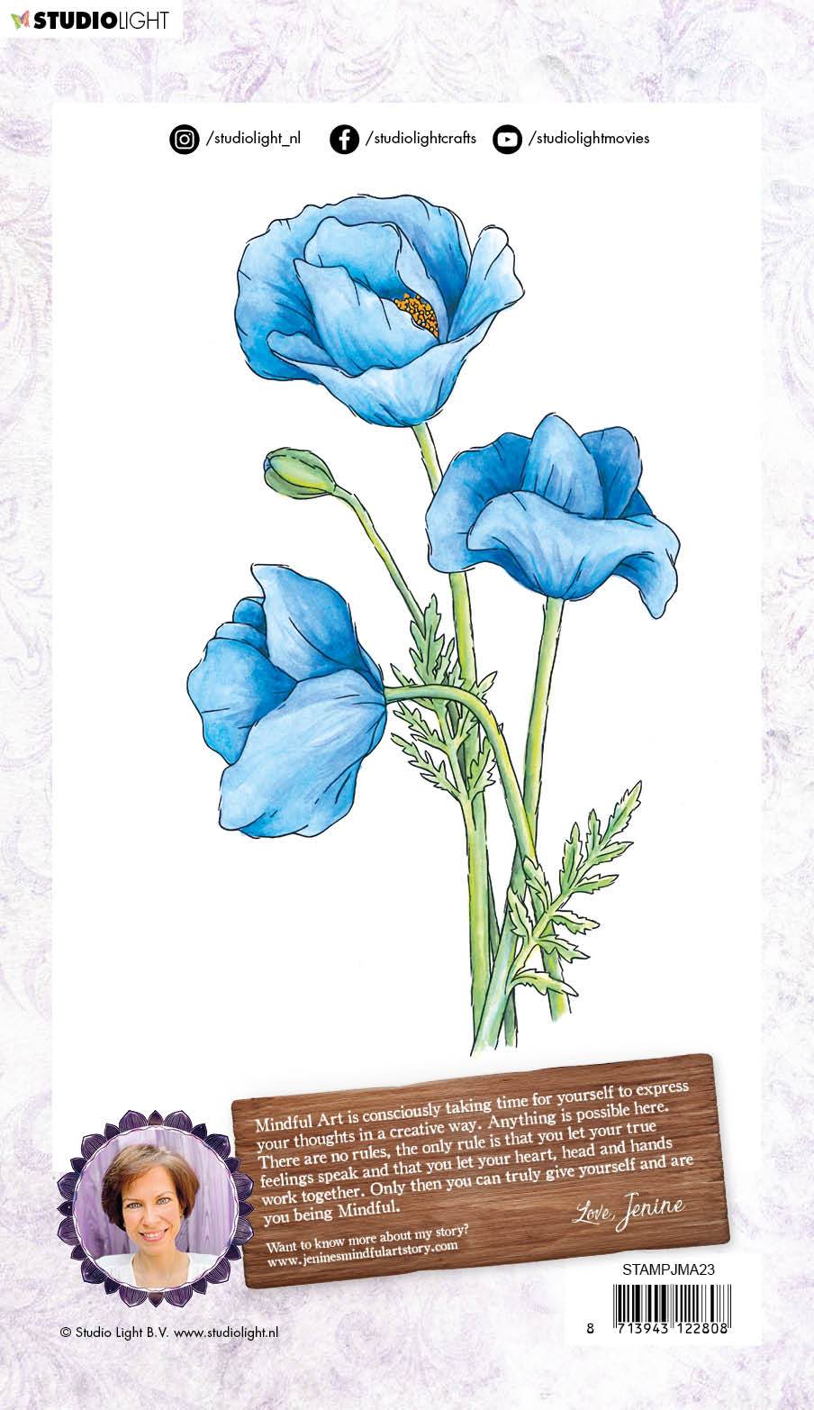 Jenine's Mindful Art Clear Stamp Poppy Time to Relax 2.0 148x210mm nr.23