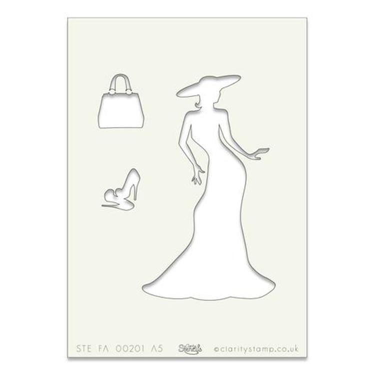 Claritystamp - Stencil - Elegant Lady