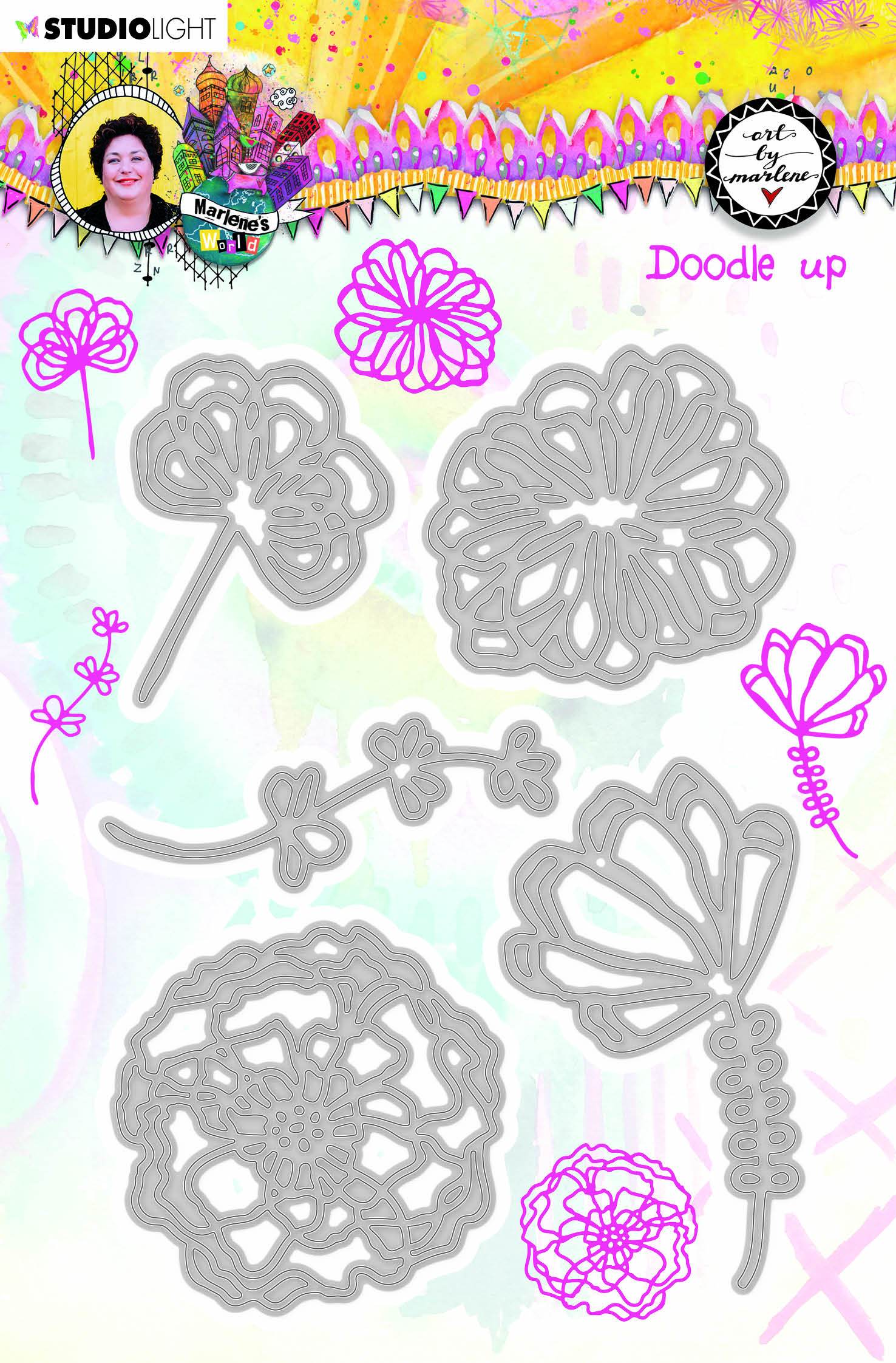 Art by Marlene Cutting & Embossing Die Doodle Up Marlene’s World nr.14