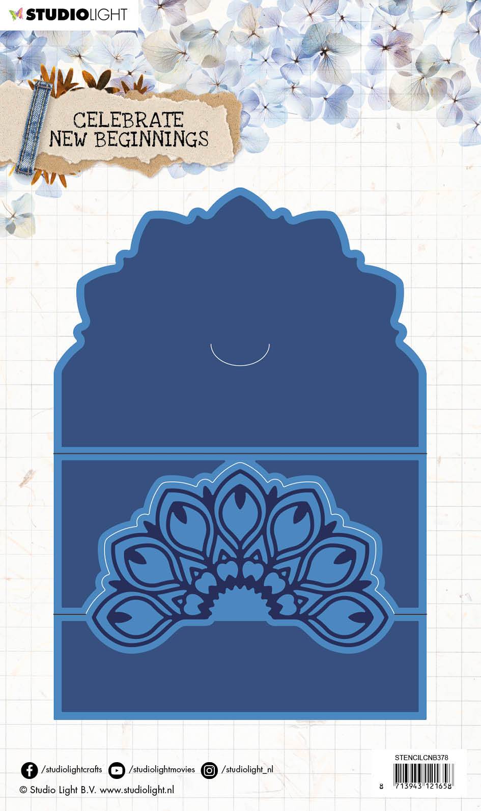 Cutting & Embossing Die Cardshape Celebrate New Beginnings 142x201mm nr.378