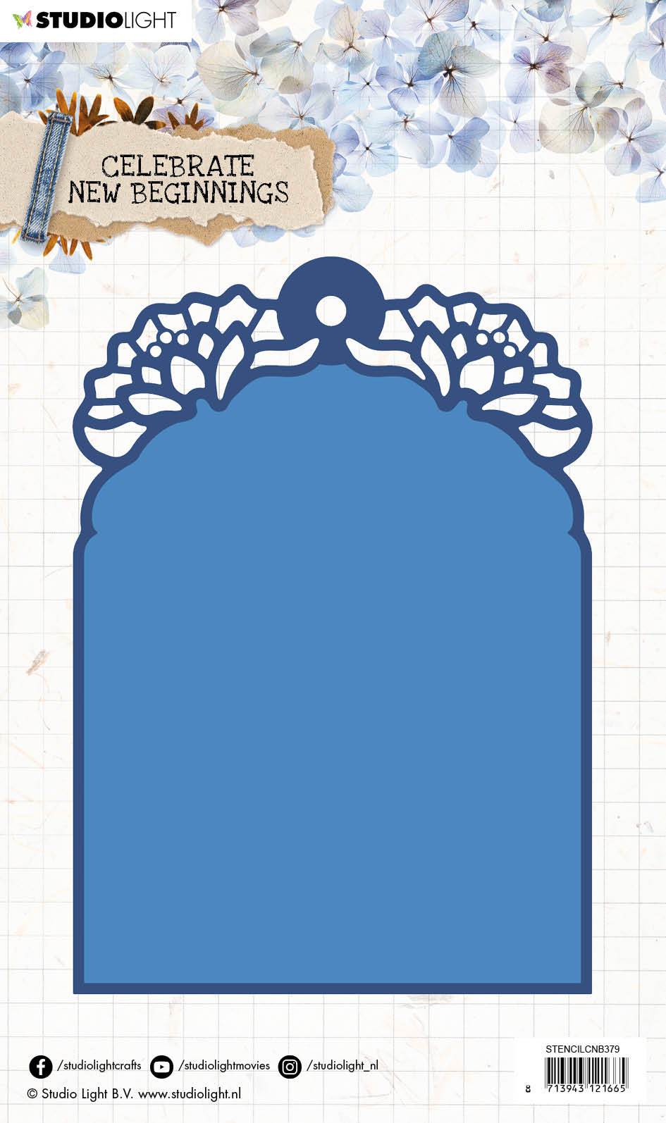 Cutting & Embossing Die Cardshape Celebrate New Beginnings 142x201mm nr.379