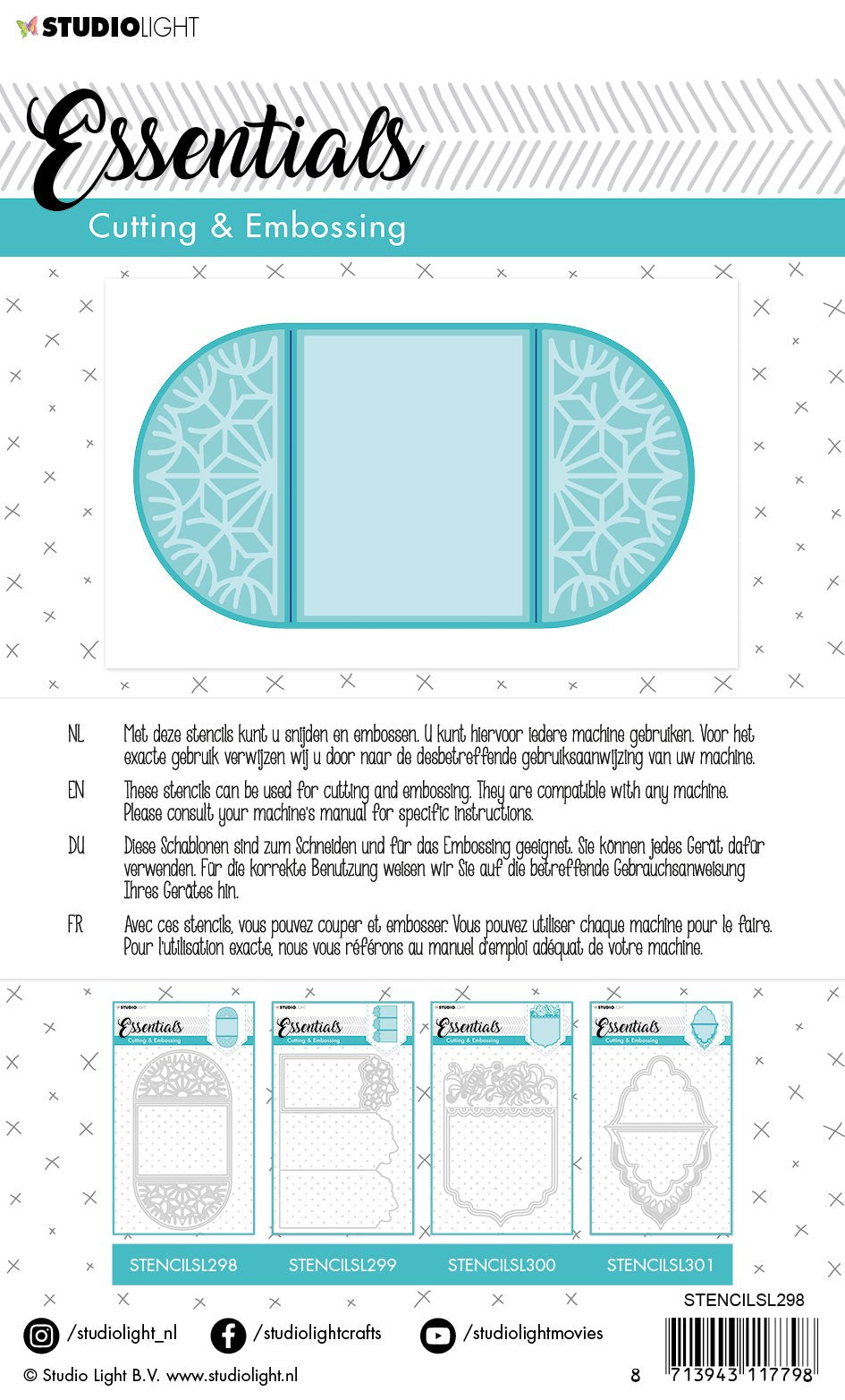 SL Cutting & Embossing Die Card Shape Essentials 209x114mm nr.298