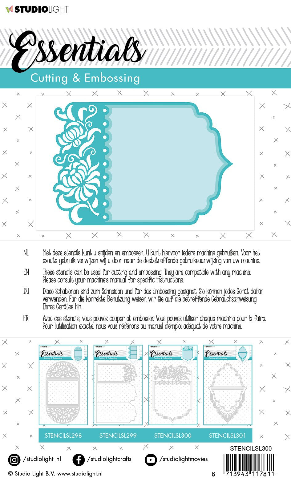 SL Cutting & Embossing Die Card Shape Essentials 192x132mm nr.300