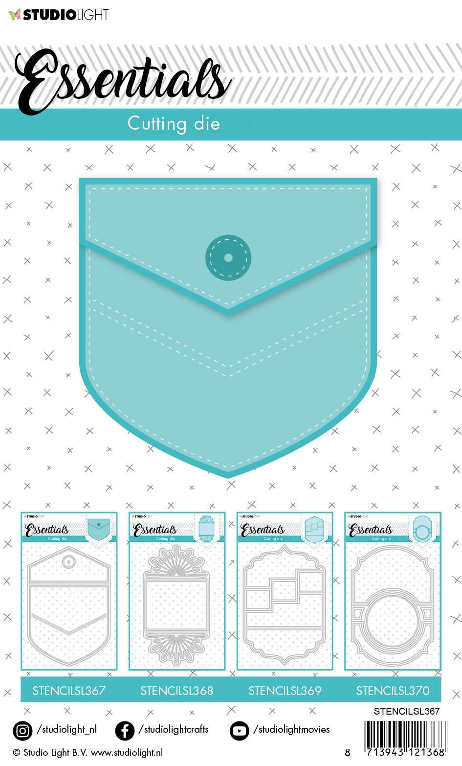 Cutting & Embossing Die Cardshape Back pocket Essentials 140x206mm nr.367