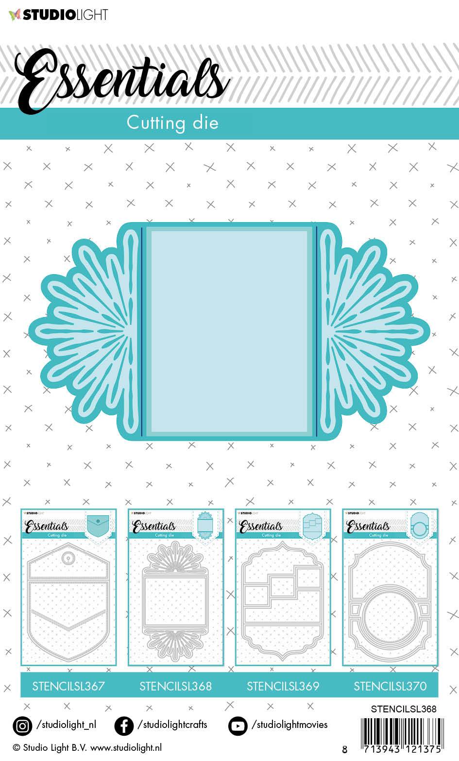 Cutting & Embossing Die Cardshape Trilogy Flower Essentials 114x209mm nr.368