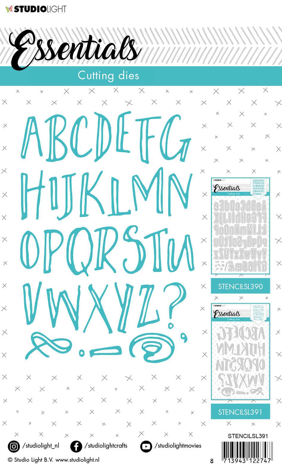 Cutting Die Alphabet Mixed Media Essentials 137x197mm nr.391