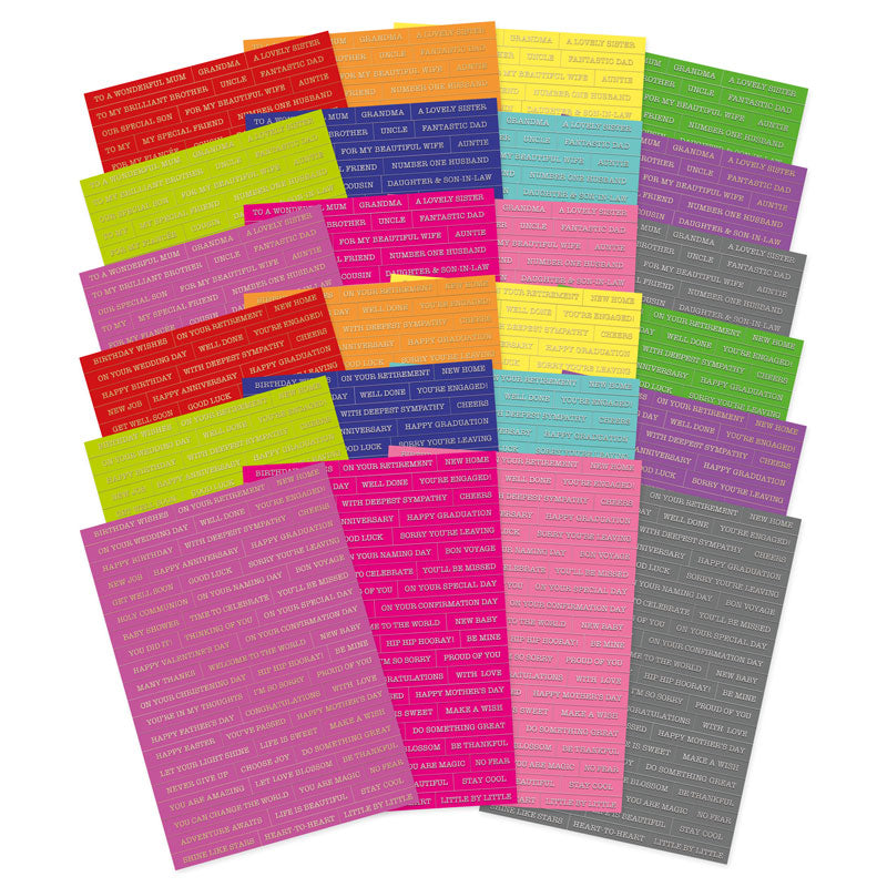 Bold & Bright Stickables Just My Type Foiled Paper Pack
