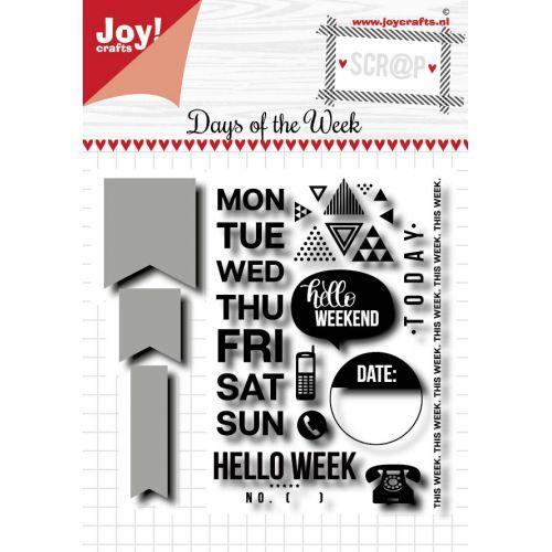 Noor scrap cutting die and stamp - Days of the Week