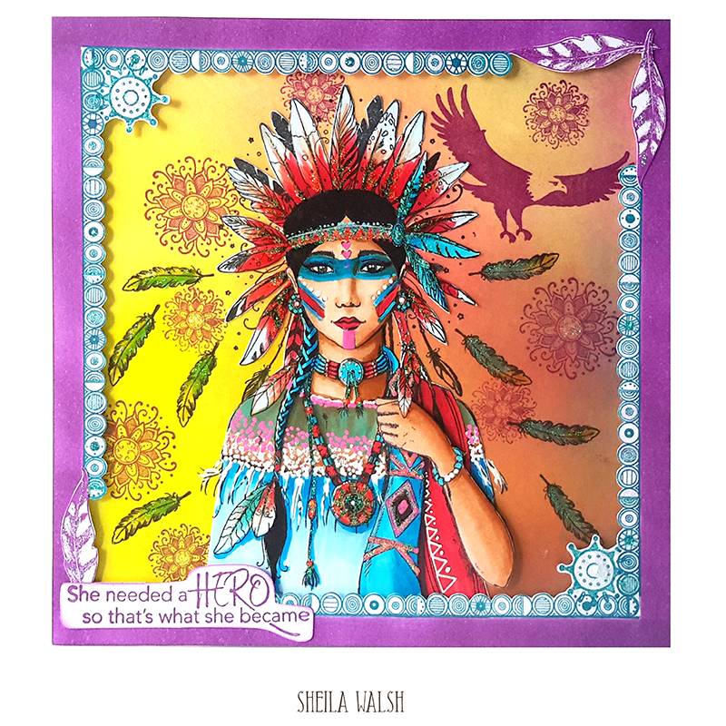 Spirit Warrior A5 Clear Stamp Set