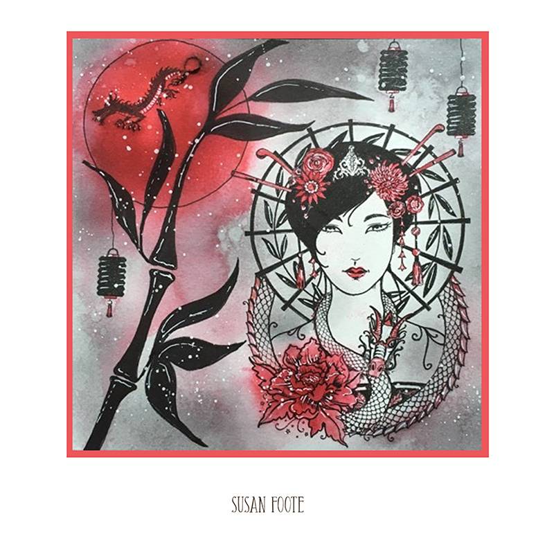 Oriental Princess A5 Clear Stamp Set