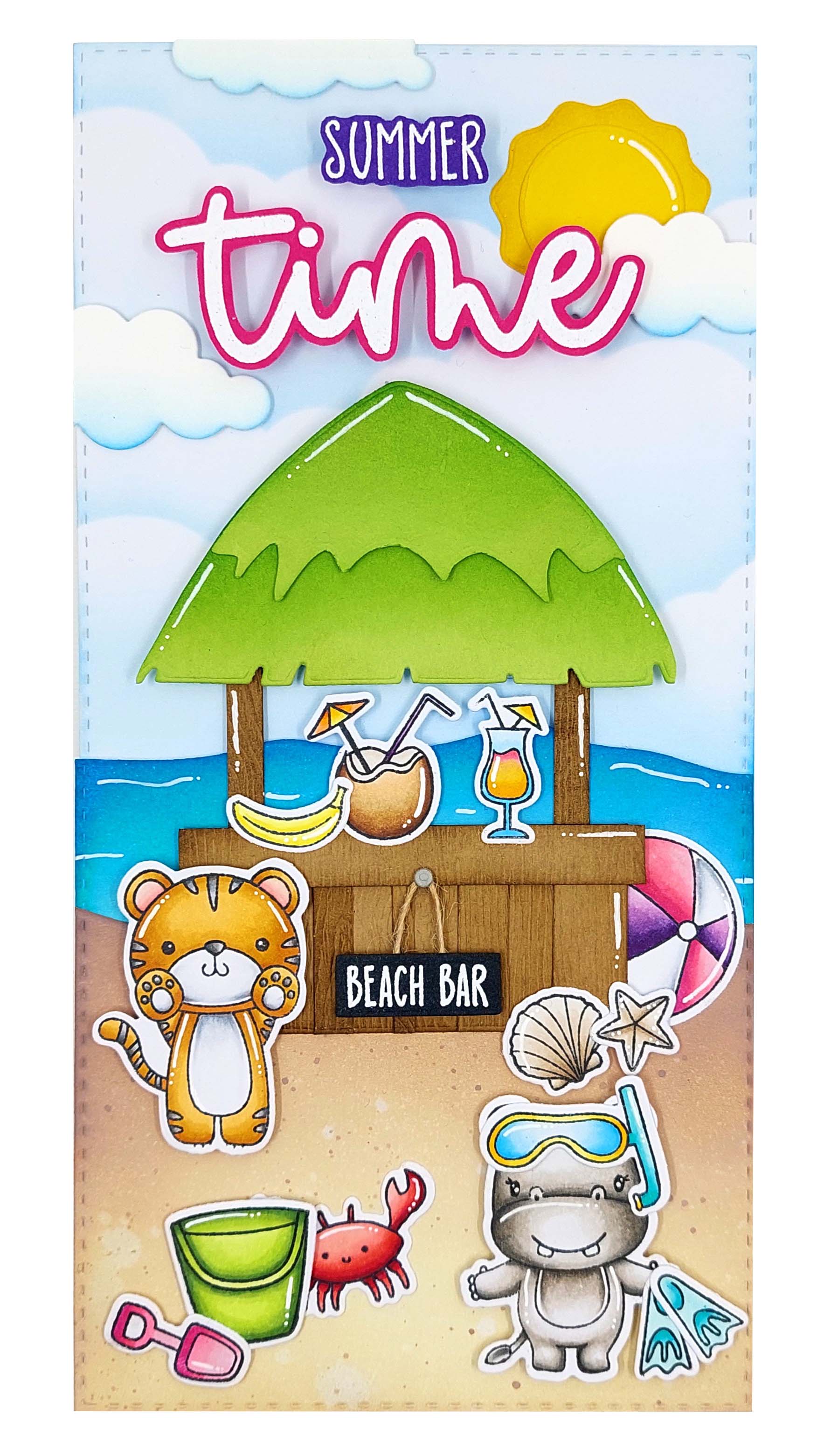 SS Clear Stamp Quotes Large Summer Time Sweet Stories 148x105x3mm 4 PC nr.269