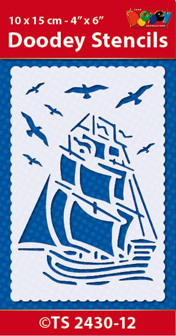 Stencil 10x15 cm Sailing Boat