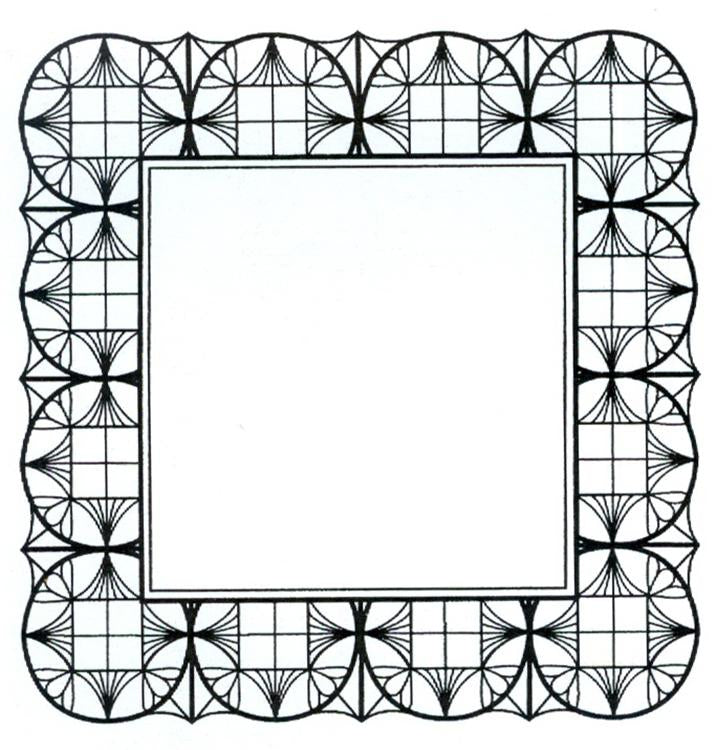 Foam Mounted Cling Stamps - Geometric Square