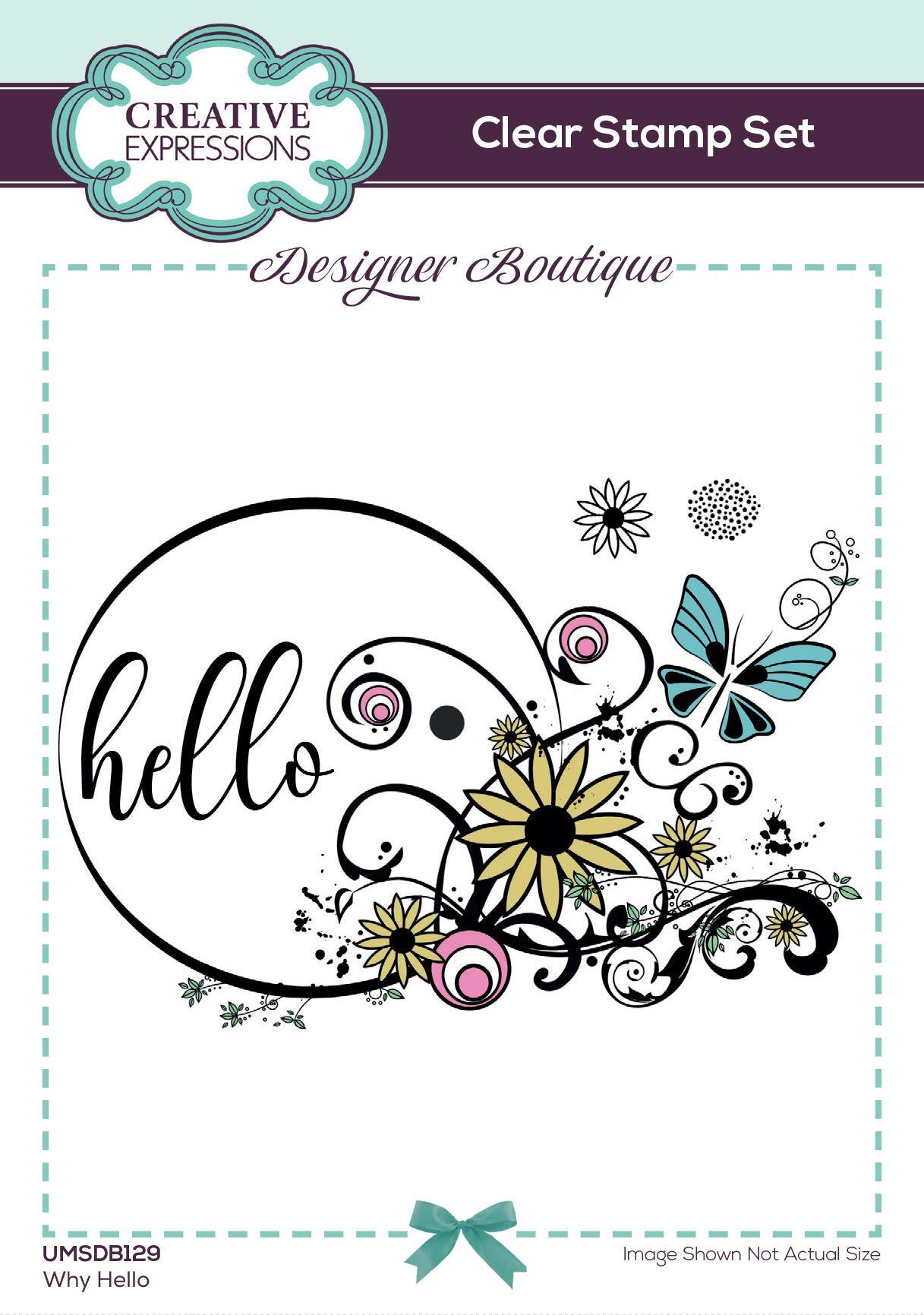 Creative Expressions Designer Boutique Why Hello 6 in x 4 in Clear Stamp Set