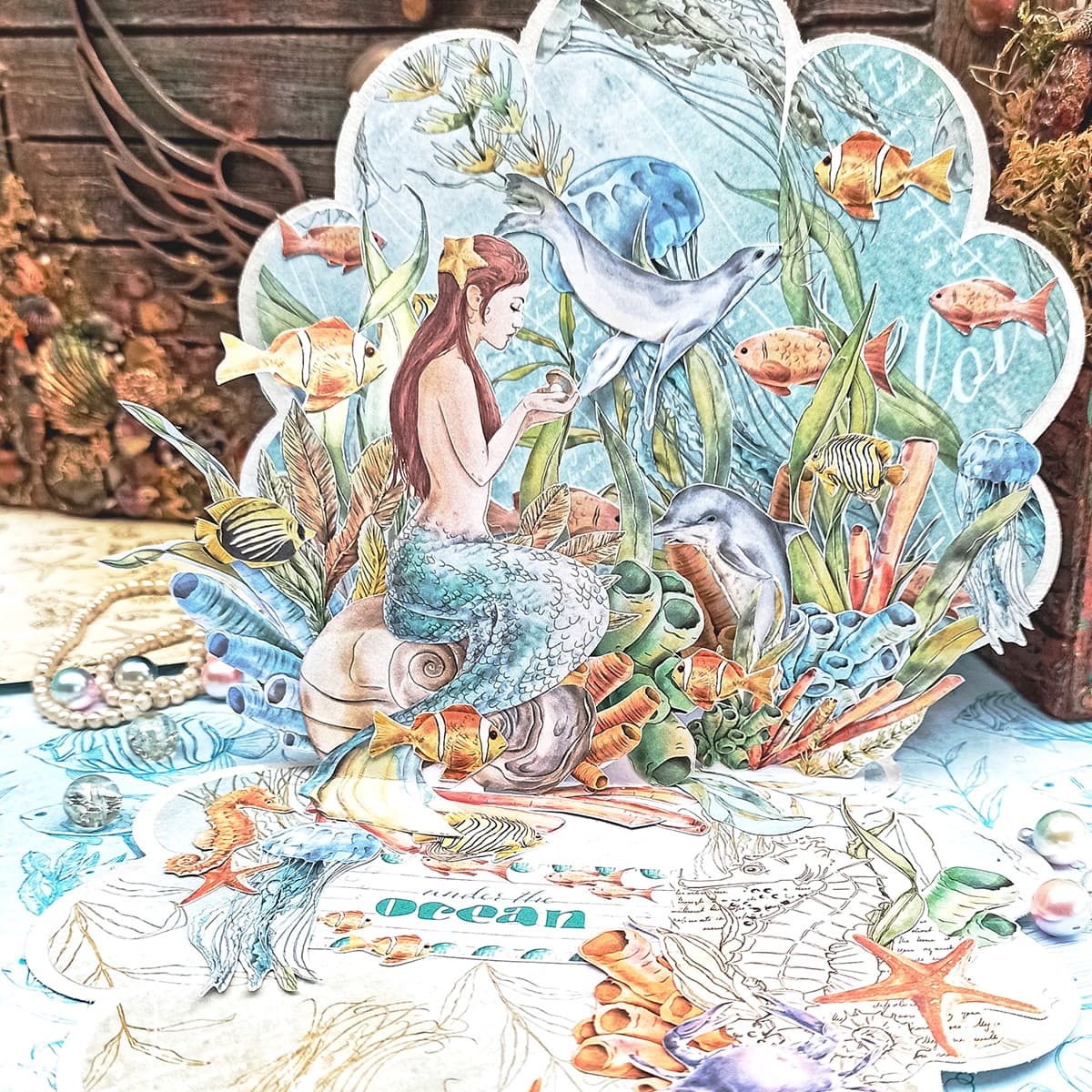 Ciao Bella Underwater Love Fussy Cut Pad 6"x6" 24/Pkg