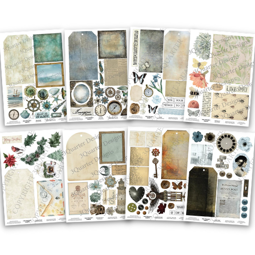 3Quarter Designs Mini Project Sheets - Mute Bundle (8 sheets)