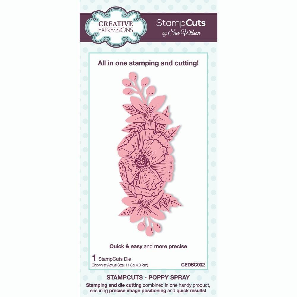 Sue Wilson Poppy Spray StampCuts Die