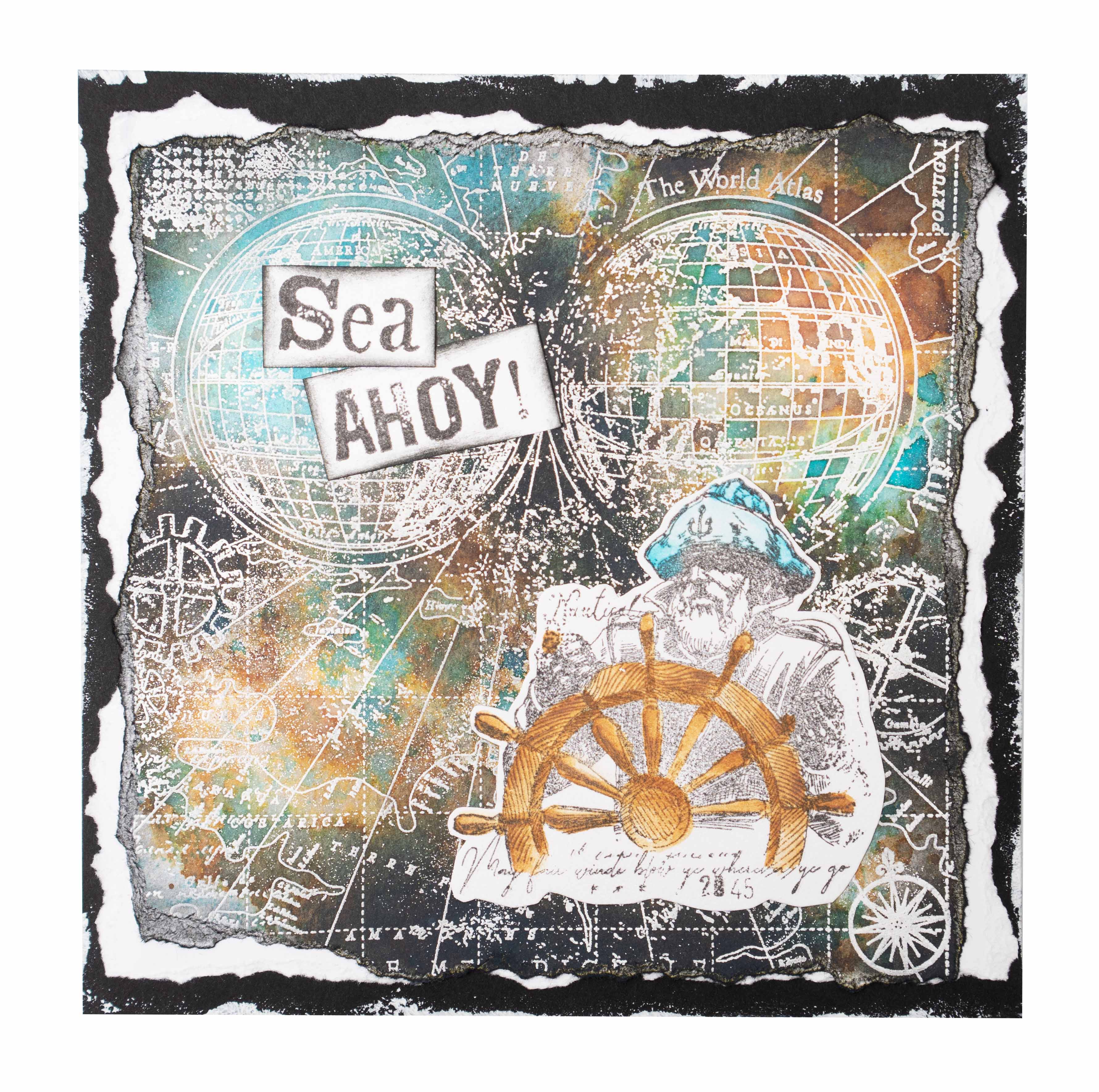 SL Clear Stamp Background Adventures Vintage Treasures 140x140x4mm 1 PC nr.251