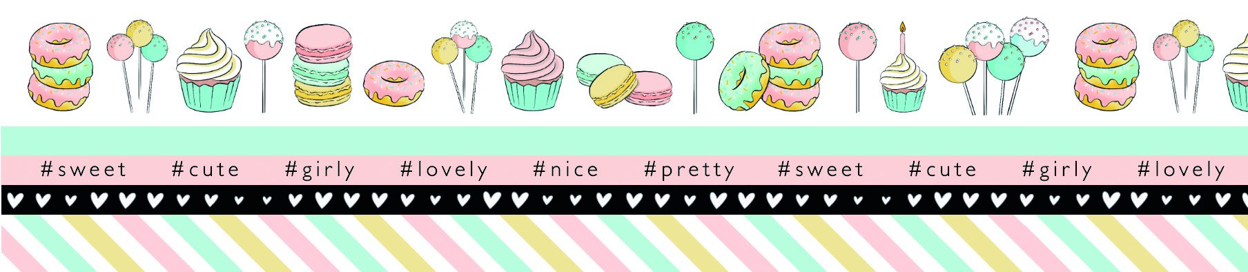 Karin Joan Washi Tape Missees Collection 5 rolls nr.03