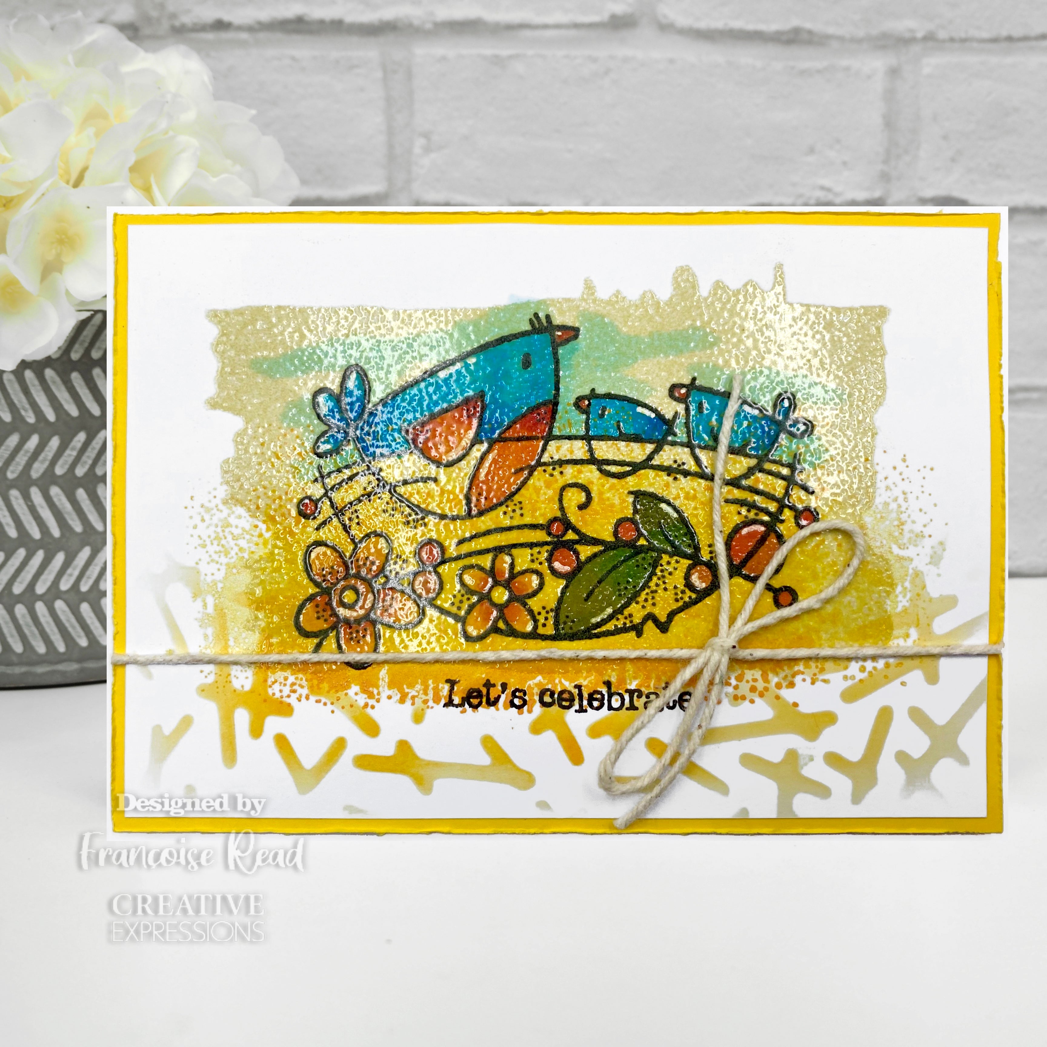 Woodware Clear Singles Bird Nest 4 in x 6 in Stamp