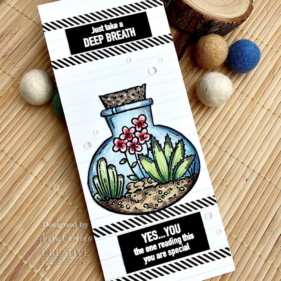 Woodware Clear Singles Terrarium 4 in x 4 in Stamp